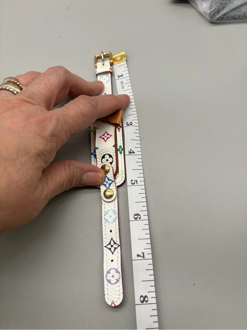 Louis Vuitton M92594 Multicolore Porte Adresse Bracelet White Murakami